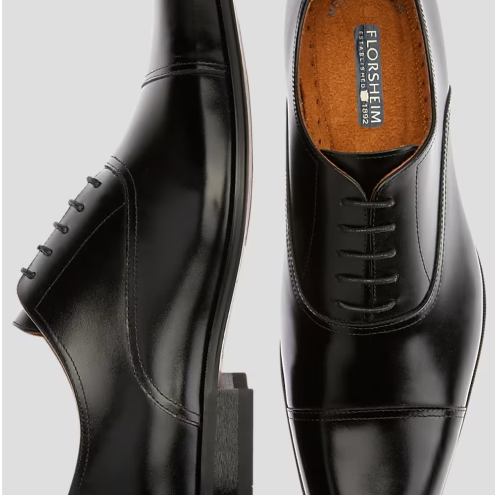 Florsheim men’s black leather dress shoes